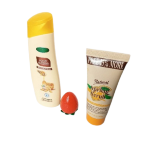 PM HoneyAlmondBody Lotion With Strawberry Lip Balm & Natural Apricot Scrub