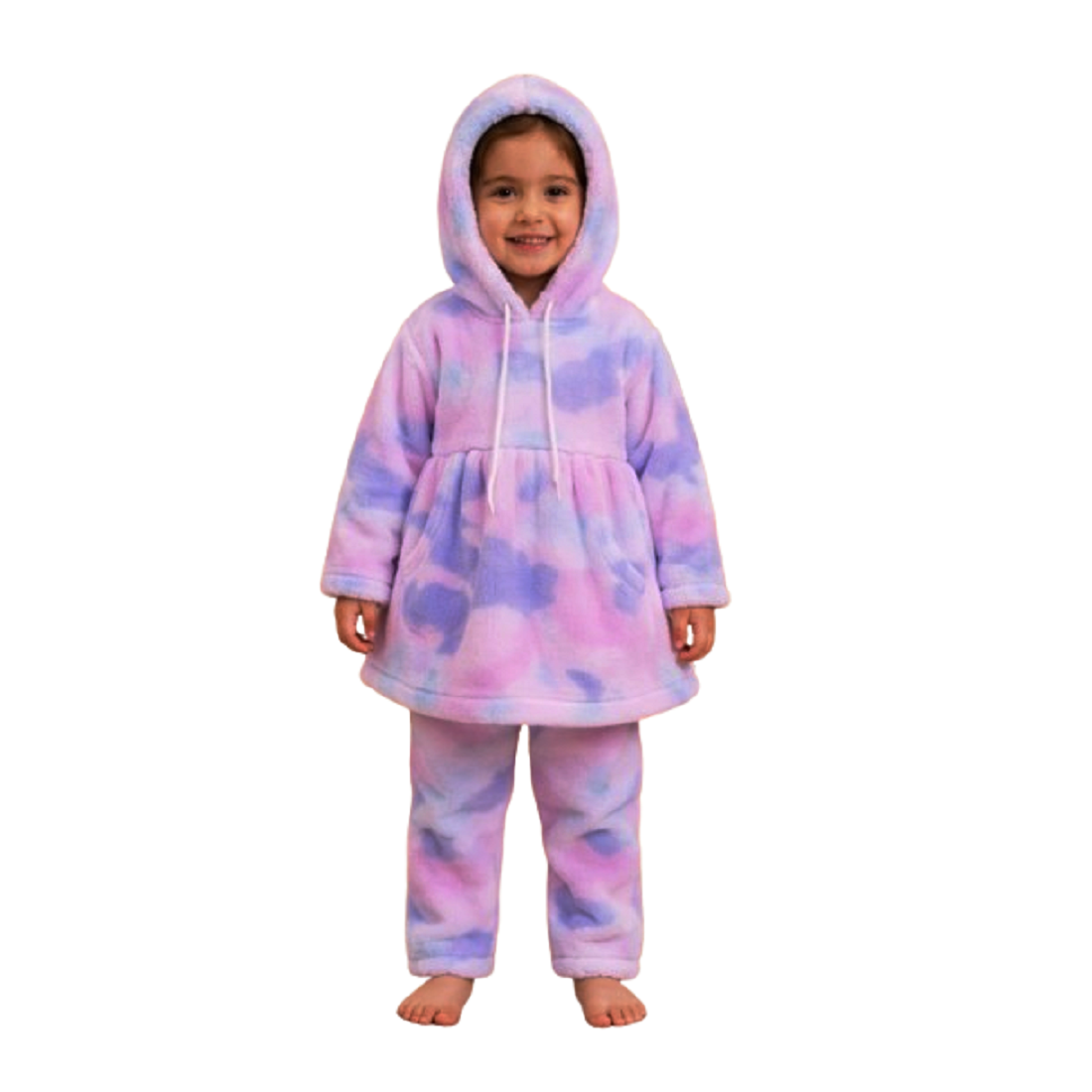 HVM Baby Girl Winter Dress With Hood