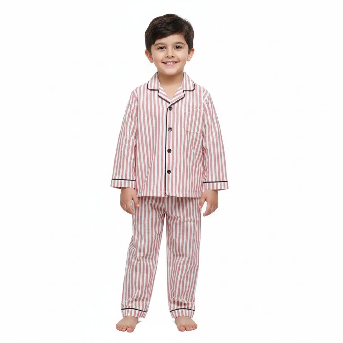 PM Kids Pure Cotton Full Sleeves Night Suit