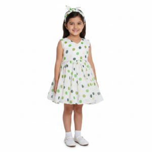HVM Baby Girl Printed Georgette Frock