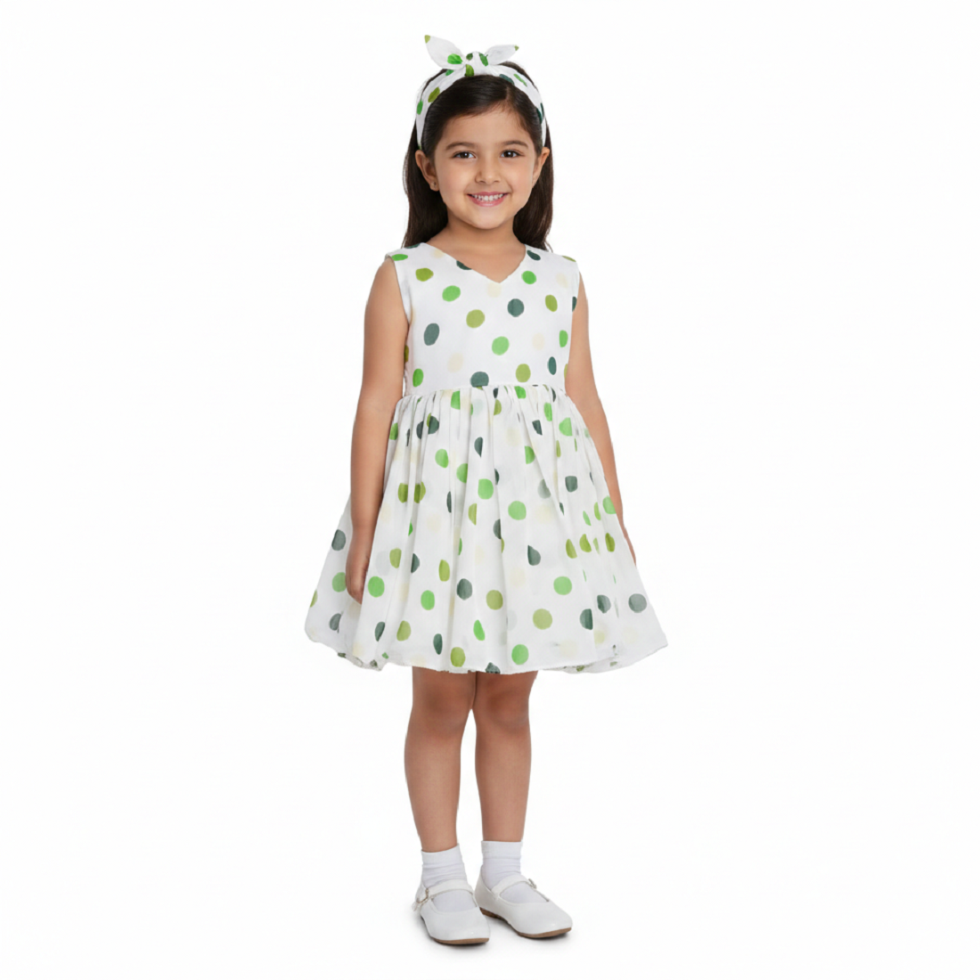 HVM Baby Girl Printed Georgette Frock