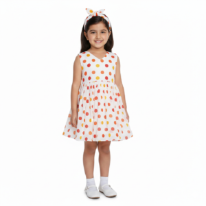 HVM Baby Girl Printed Georgette Frock