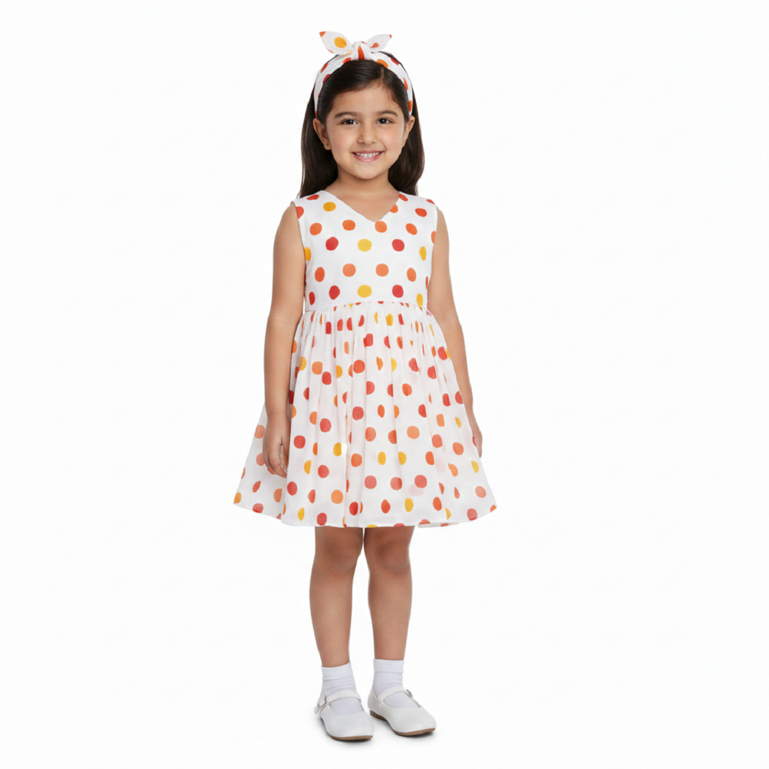 HVM Baby Girl Printed Georgette Frock