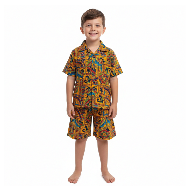 HVM Boys Printed Shorts & Shirt