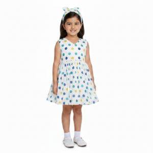HVM Baby Girl Printed Georgette Frock