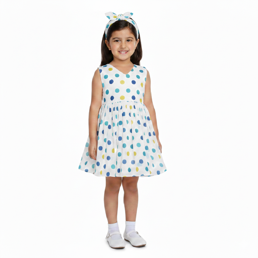 HVM Baby Girl Printed Georgette Frock
