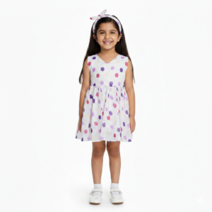 HVM Baby Girl Printed Georgette Frock