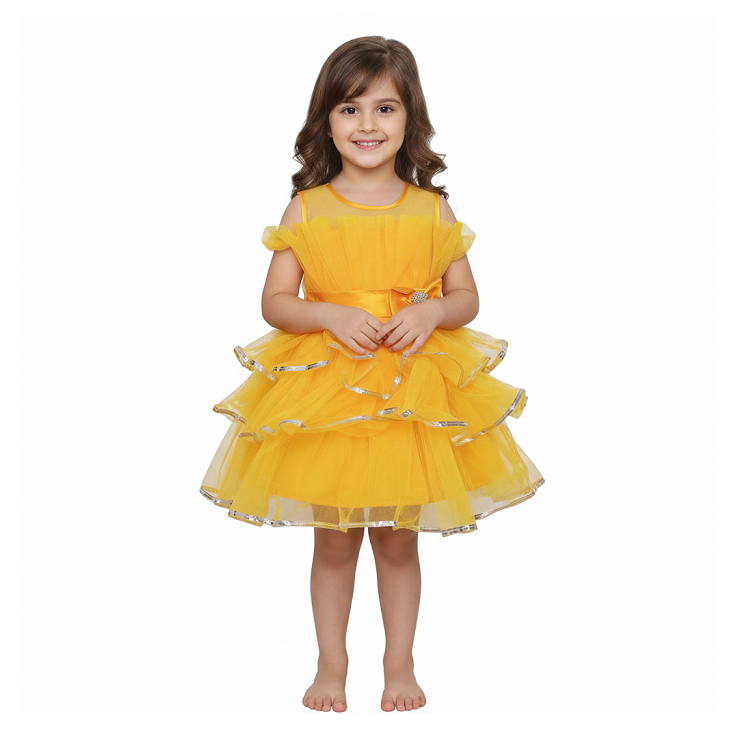HVM Baby Girls Party Wear Frock