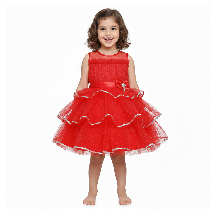 HVM Baby Girls Party Wear Frock