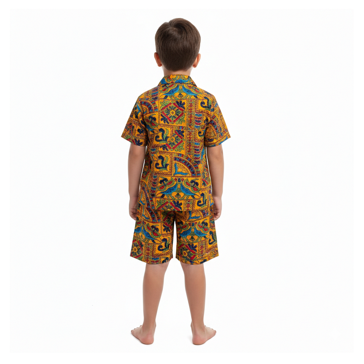 HVM Boys Printed Shorts & Shirt