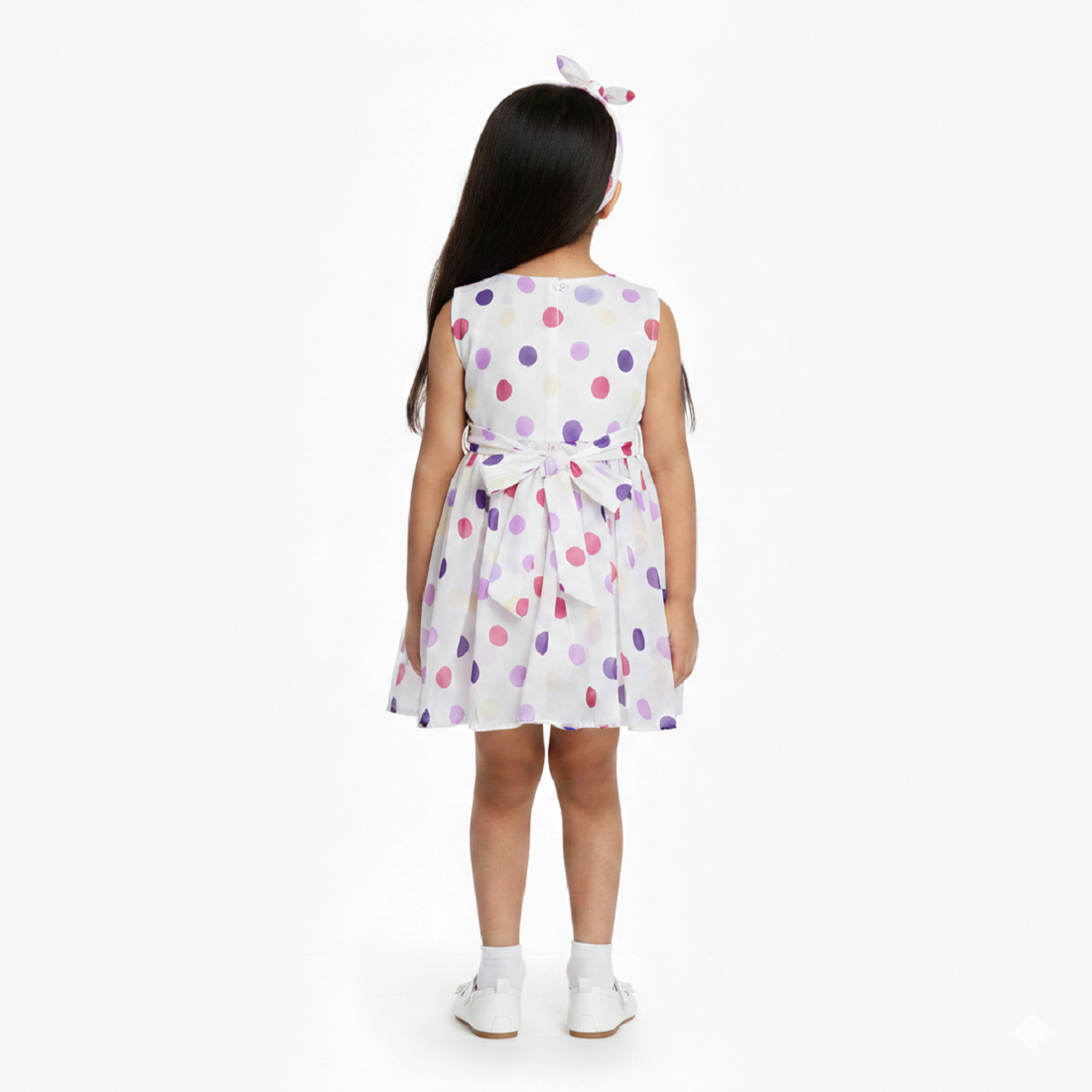HVM Baby Girl Printed Georgette Frock