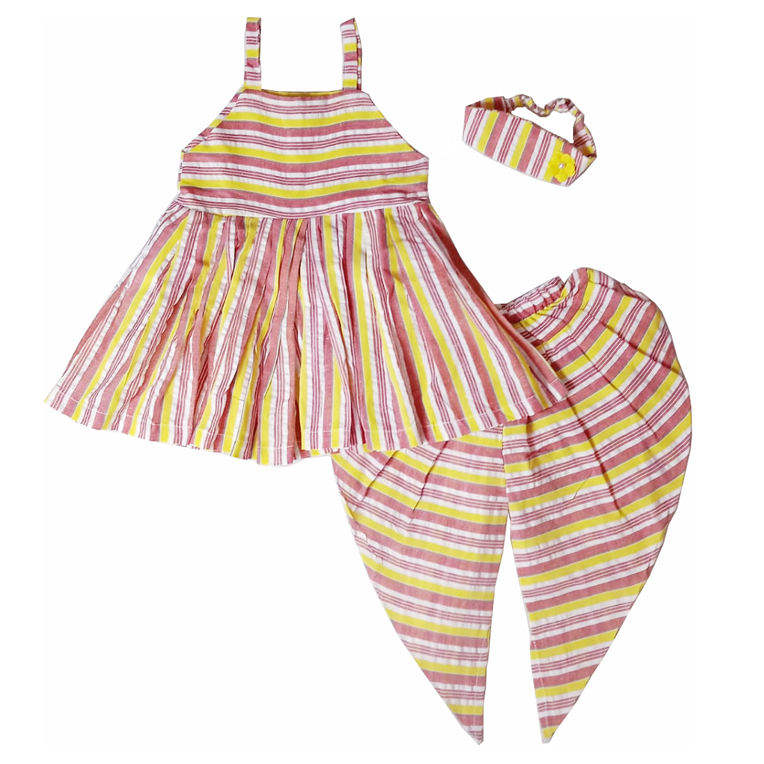 HVM Girls Printed Top with Dhoti Pants