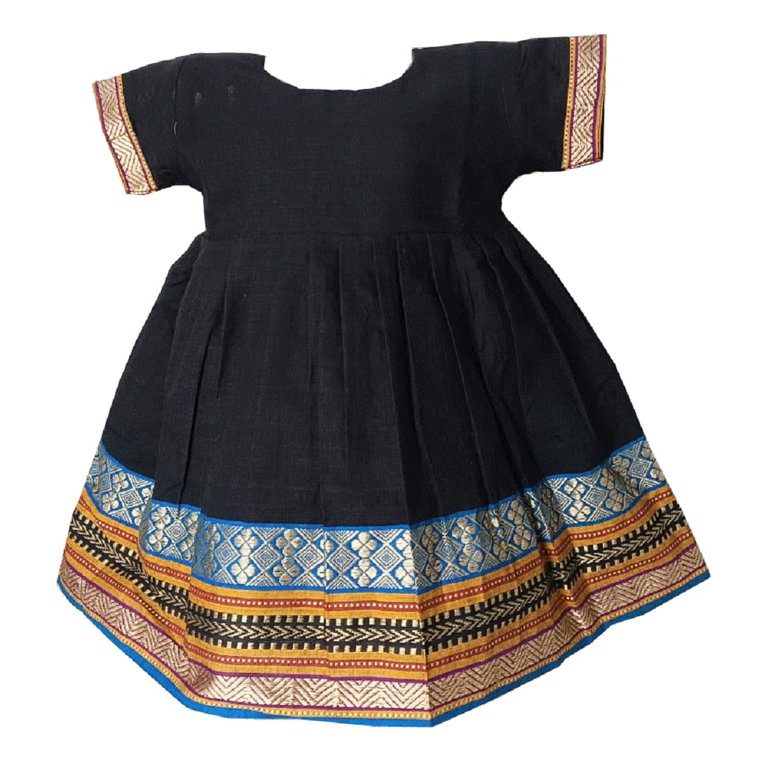 HVM Baby Girls South Cotton Half Sleeves Frock