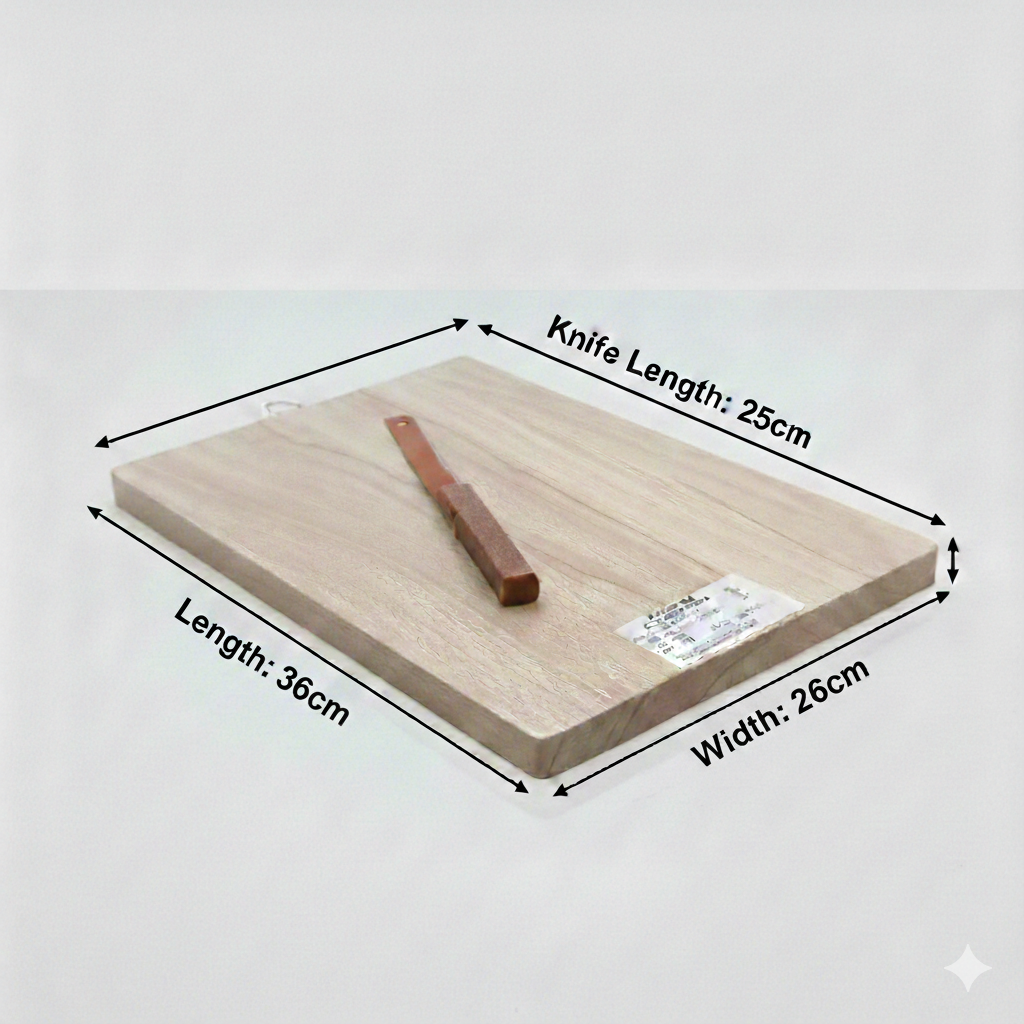 PM Premium Combo Chopping Board (26CM X 36CM) with Free 25CM Knife