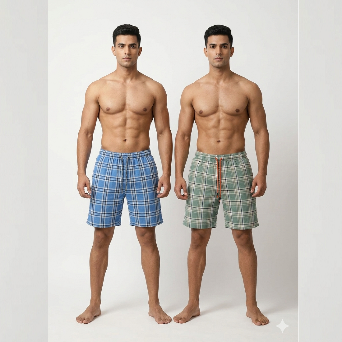 HVM Pack of 2 Solid Men Multicolor Basic Shorts
