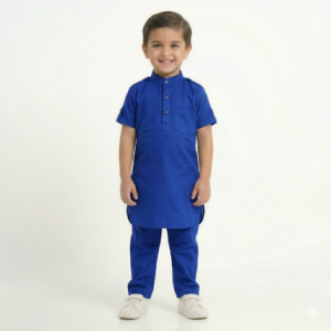 PM Kids Pure Cotton Half Sleeves Kurta Pyjama Set